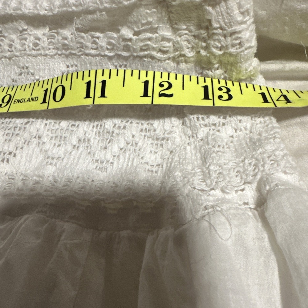 Studio West Apparel White Rayon Tiered Maxi Skirt PS Prairie Bohemian Petite Sm - Picture 5 of 12